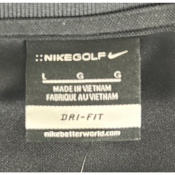 Cadillac Shirt Nike Golf Polo Mens Sz Large Black Dri Fit Performance NWT Logo L - Picture 5 of 10
